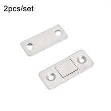 Ultra Thin Strong Magnets Door Cabinet Cupboard Magnetic Catch Latch Slim 2 X Magnetic Catches 2 X Metal Plates 8 X Screws Set