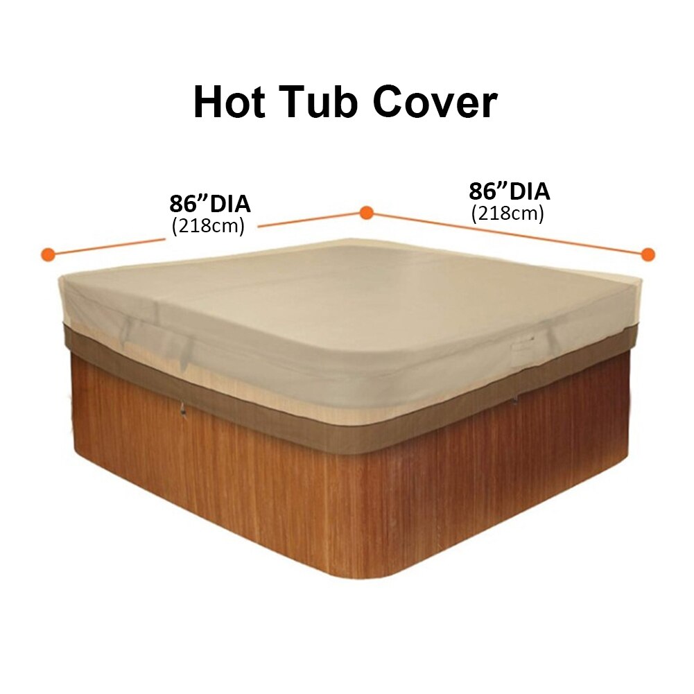 Cubierta antipolvo para bañera, cubierta cuadrada para bañera de SPA, patio exterior, impermeable, para uso diario