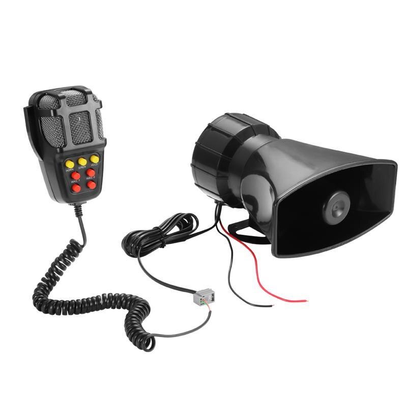 Für Wasserdichte Lautsprecher Sirene Auto Horn Polizei Sirenen Mic Pa Lautsprecher System Notfall Verstärker Hupe 12V Megaphon NEUE: Ursprünglich Titel