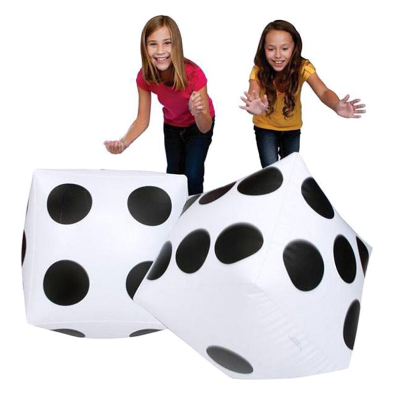 30cm Inflatable Dice Multi Color Cube Big Dice Toy Stage Prop Group Game Tool Casino Poker Party Decorations Pool Beach Toys