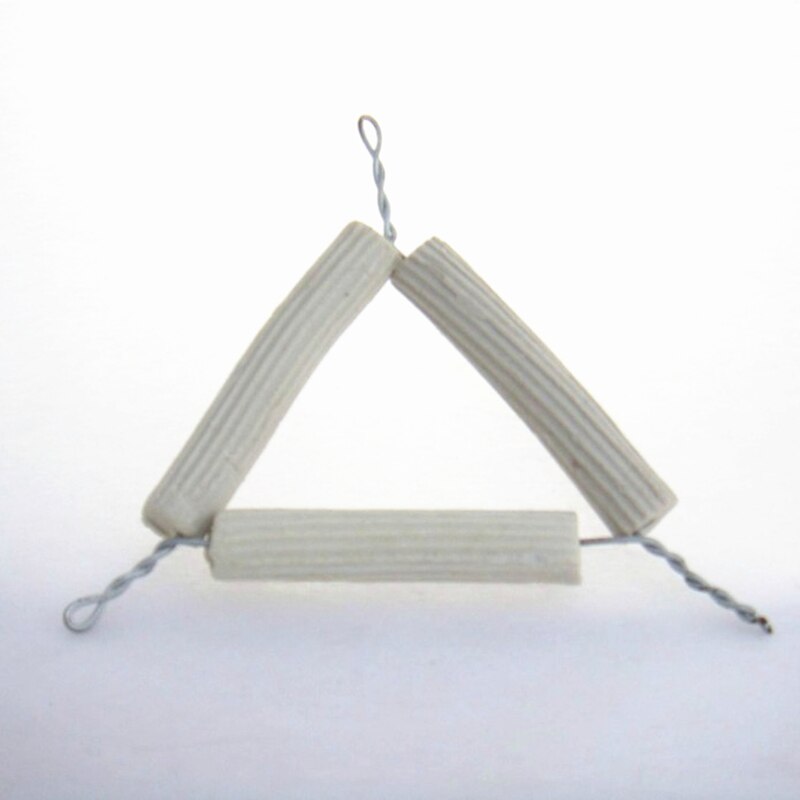 Triángulos de pipecería para crisol de laboratorio, soporte de trípode Bunsen quemador para uso en laboratorio, 2 uds.