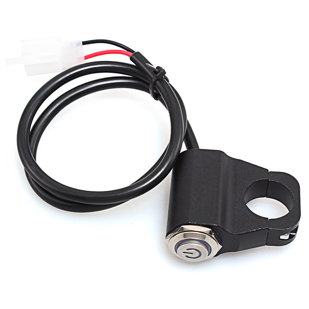 Interruptor de encendido y apagado Universal para manillar de motocicleta, botón de encendido y apagado para Moto, ATV, DC12V/10A, color negro: B