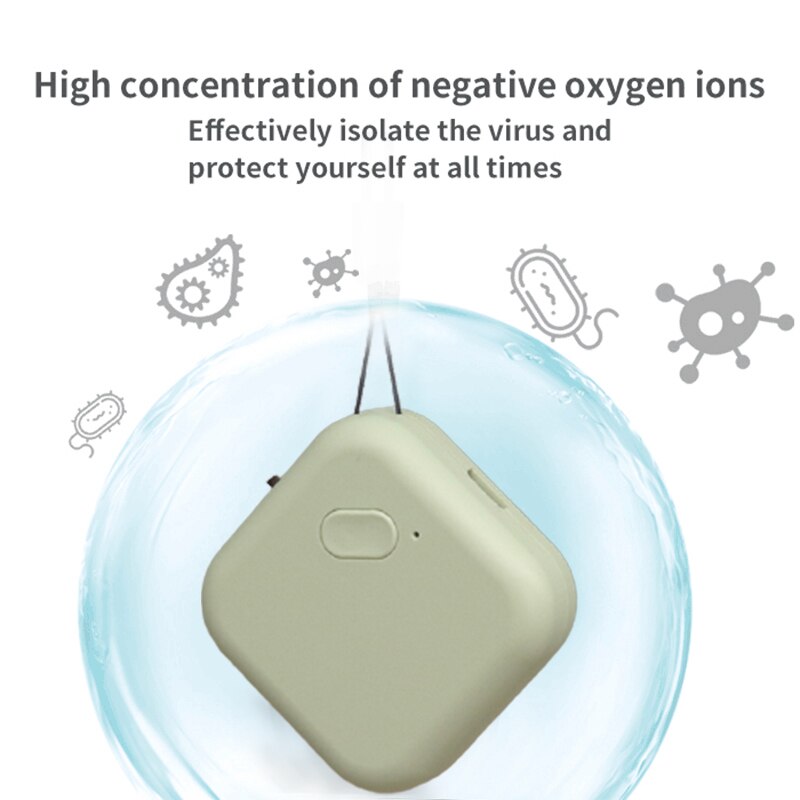 Draagbare Luchtreiniger Ketting Mini Wearable Luchtverfrisser Persoonlijke Opknoping Ionisator Negatieve Ionen Voor PM2.5 Formaldehyde Rook