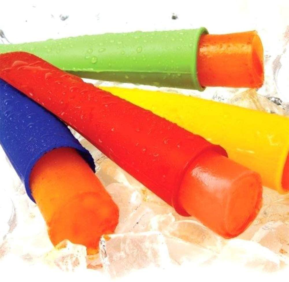 Moules à glace à glace multicolore en Silicone, 6 pièces, Durable, couleurs assorties, couvercle détachable, DIY