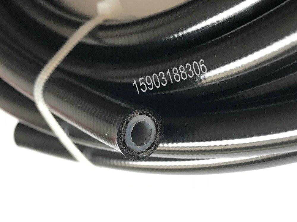 PU covered AN-4 PTFE hose braided stainless steel fuel line oil fuel hose 1M