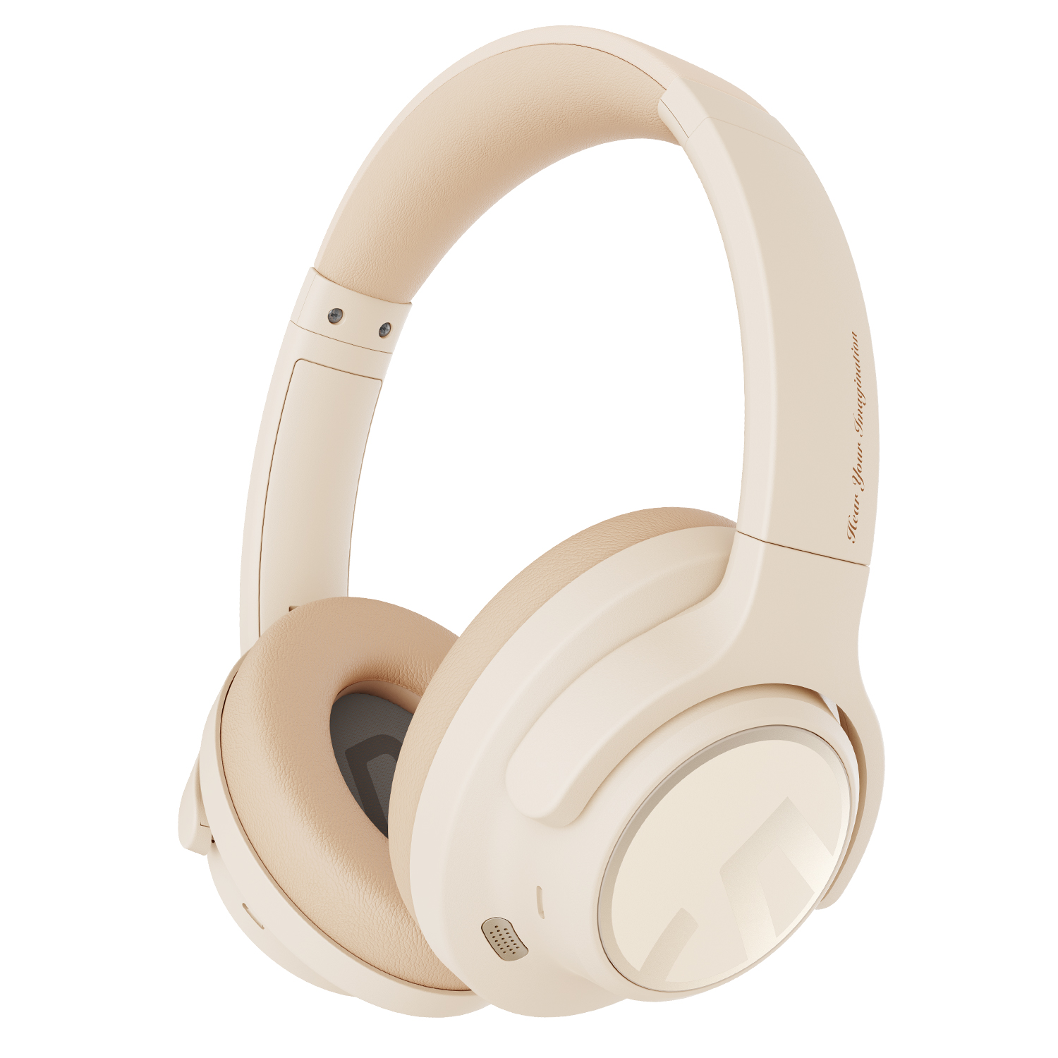 SoundPEATS Space Headphones Bluetooth 5,3 Auriculares inalámbricos híbridos con cancelación activa de ruido, reproducción de 123 horas, micrófono, conexión multipunto: Beige
