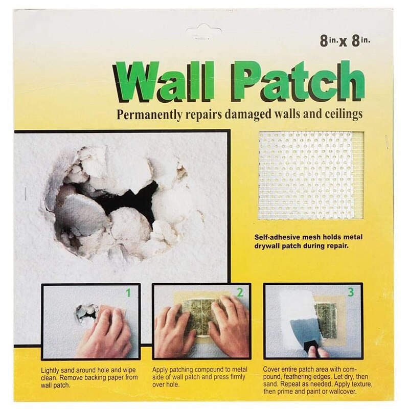 Self Adhesive Wall Repair Patch Drywall Patch for Wall Hole Damages, 8 Inches x 8 Inches