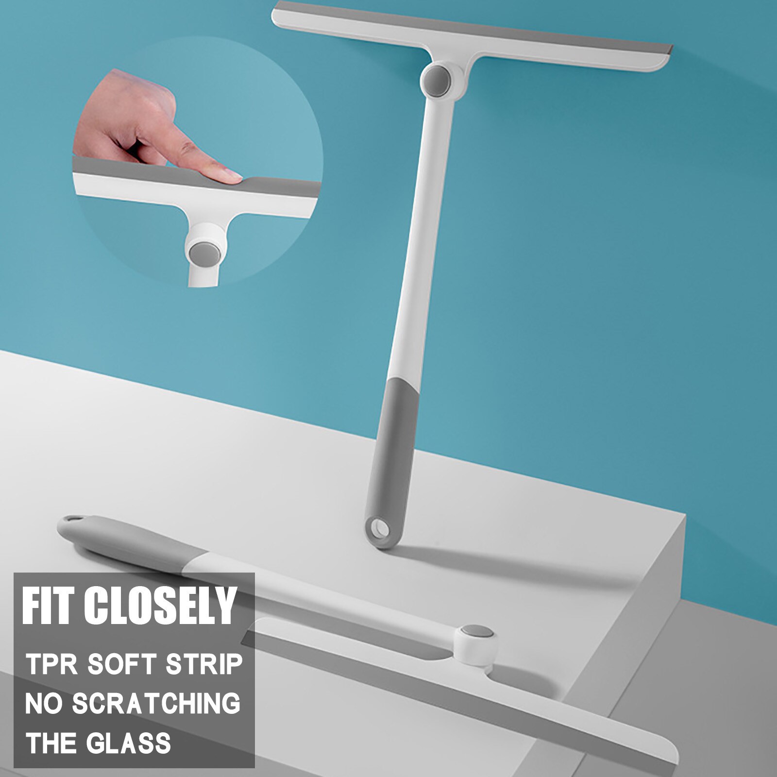 1pc home bathroom shower scraper silicone glass window scraper for shower door window decontamination cleaning handle scraper