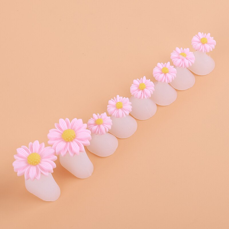 8 Teile/satz Nail art Werkzeuge Silikon Toe Separator Fuß Pads Für Hause Und Salon Anwendung Pediküre DIY Maniküre Zubehör: Licht Gelb