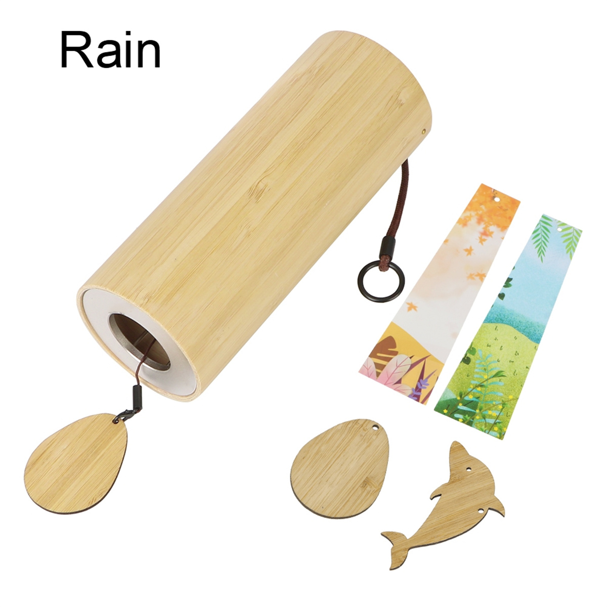 Conjunto de sinos de vento de bambu, sinos de vento, 8 hastes de tom, para jardim ao ar livre, pátio, decoração de casa, meditação, relaxamento: Marfim