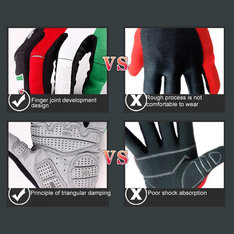 TANDT-Guantes de LICRA para ciclismo de montaña para hombre, manoplas de dedo completo de algodón para deportes al aire libre, Invierno