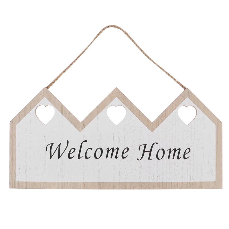 1Pc Welcome Home Durable Premium Door Hanging Sign Door Plaque for Shop Home