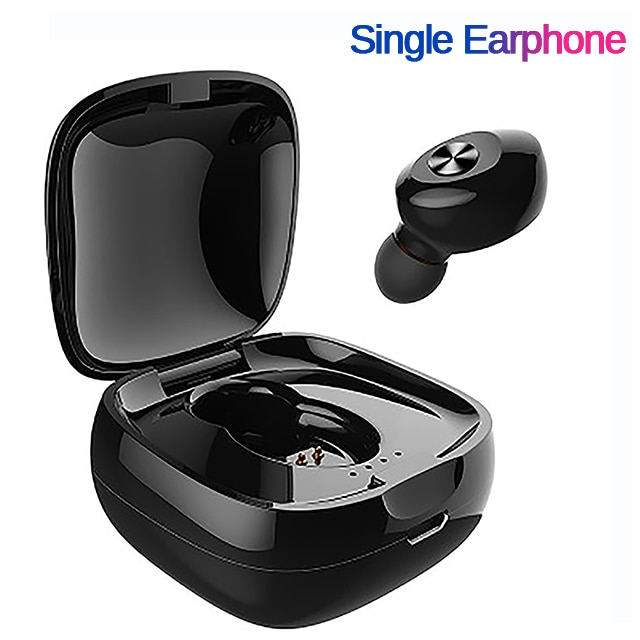 Fone de ouvido xg12 tws, bluetooth 5.0, estéreo, wireless, hifi, fones de ouvido esportivos, mãos-livres, gamer, headset com microfone para celular: Black-Single ear