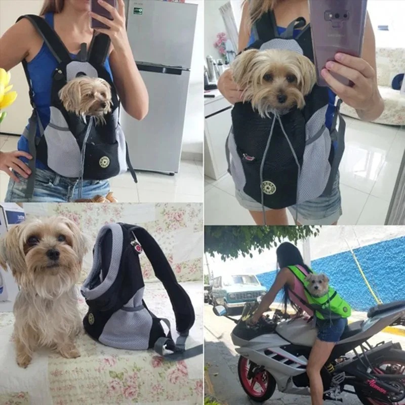 Hondendraagtas Rugzak Puppy Carrier Front Pack voor kleine middelgrote honden Kat Reisrugzak Ademende hondendraagtas