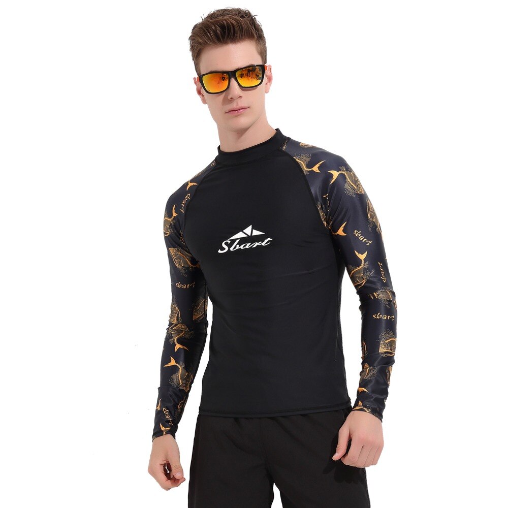 Sbart Lange Mouwen Rash Guard Mannen Snorkelen Kleding Surf Wetsuit Badmode Waterdichte Sneldrogende Anti-Uv Strand Kleding