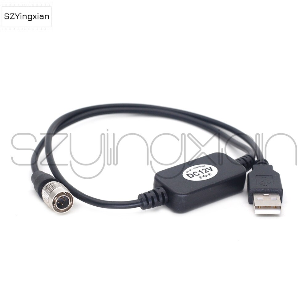 Sound equipment 664/688 zoom f4/f8 power cord, Boost 12V USB to Hirose 4pin, can be powered by a mobile power supply 60cm