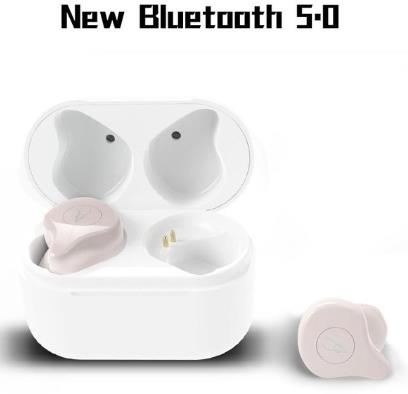 Sabbat X12 pro Draadloze Oordopjes Bluetooth 5.0 Oortelefoon Sport Hifi Headset Handsfree Waterdichte Oordopjes voor Samsung iPhone HuaWei: Pink