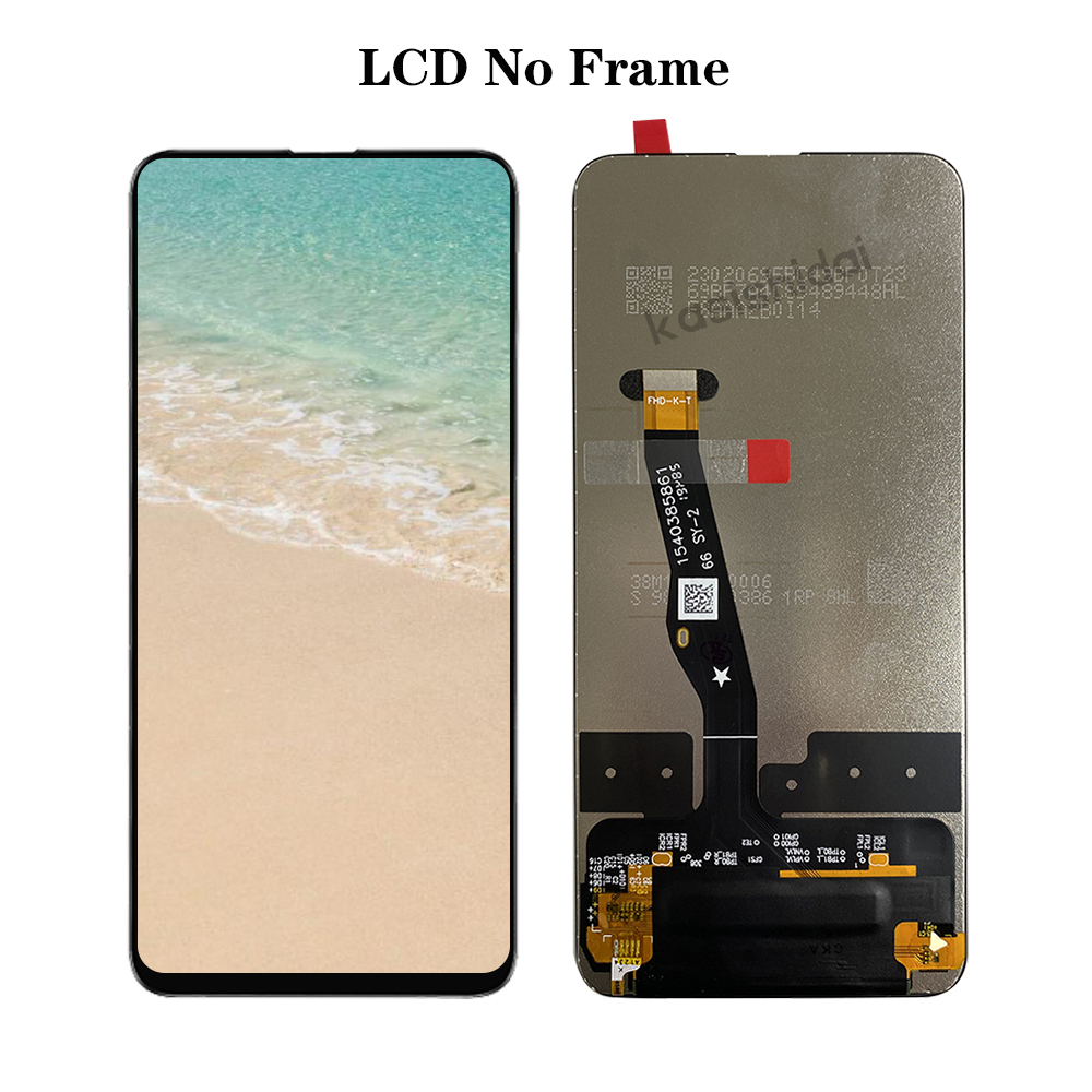 6.59 '' lcd huawei honor 9x 9 x premium global edition stk -lx1 stk -l22 näyttö kosketusnäyttö digitizer kokoonpano ei/kehyksellä: Sininen lootus