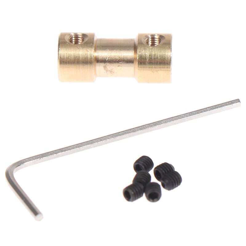 2-6mm Brass Connecting Shaft Motor Drive Connector Rigid Coupling Coupler Sleeve