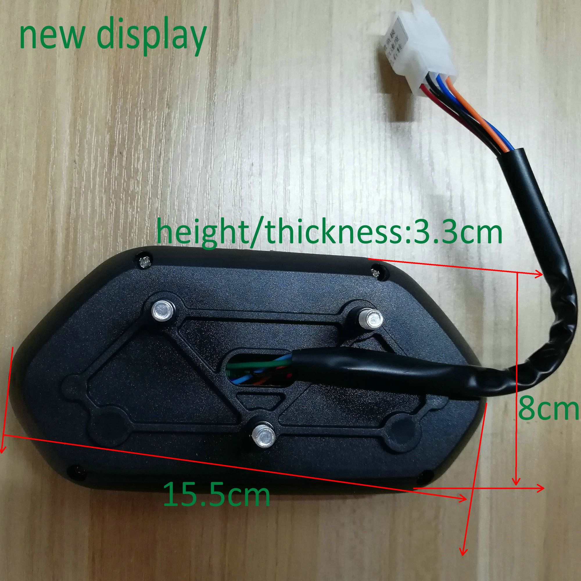 Hastighetsmåler lcd-skjerm 48 v 60 v 72 v 84 v 96 v 120v lys / odo / batterinivåindikator til elektrisk scooter måler sykkel trehjulet dashbord