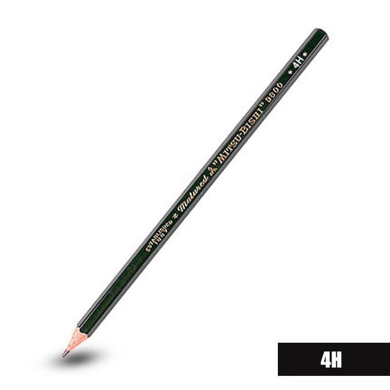 2 pièces UNI MITSUBISHI crayon 9800 Test carte dessin crayons Art croquis crayon: 4H 2pcs