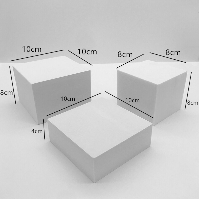 Cube géométrique 3D, accessoires de photographie, cylindres carrés pour ornements, bijoux, cosmétiques, prise de vue, arrière-plan: square set