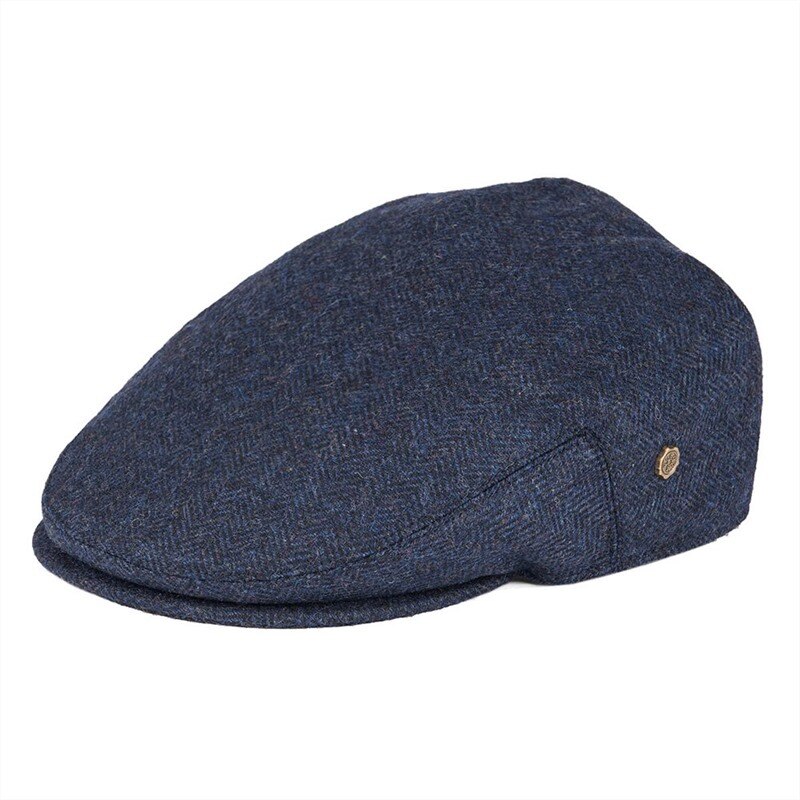VOBOOM – casquette plate à chevrons, 50% laine Tweed, chapeau de taxi, NewsboyCap Bunnet Paddy Dai, coupe-fromage, chapeaux de conduite: Bleu / 6