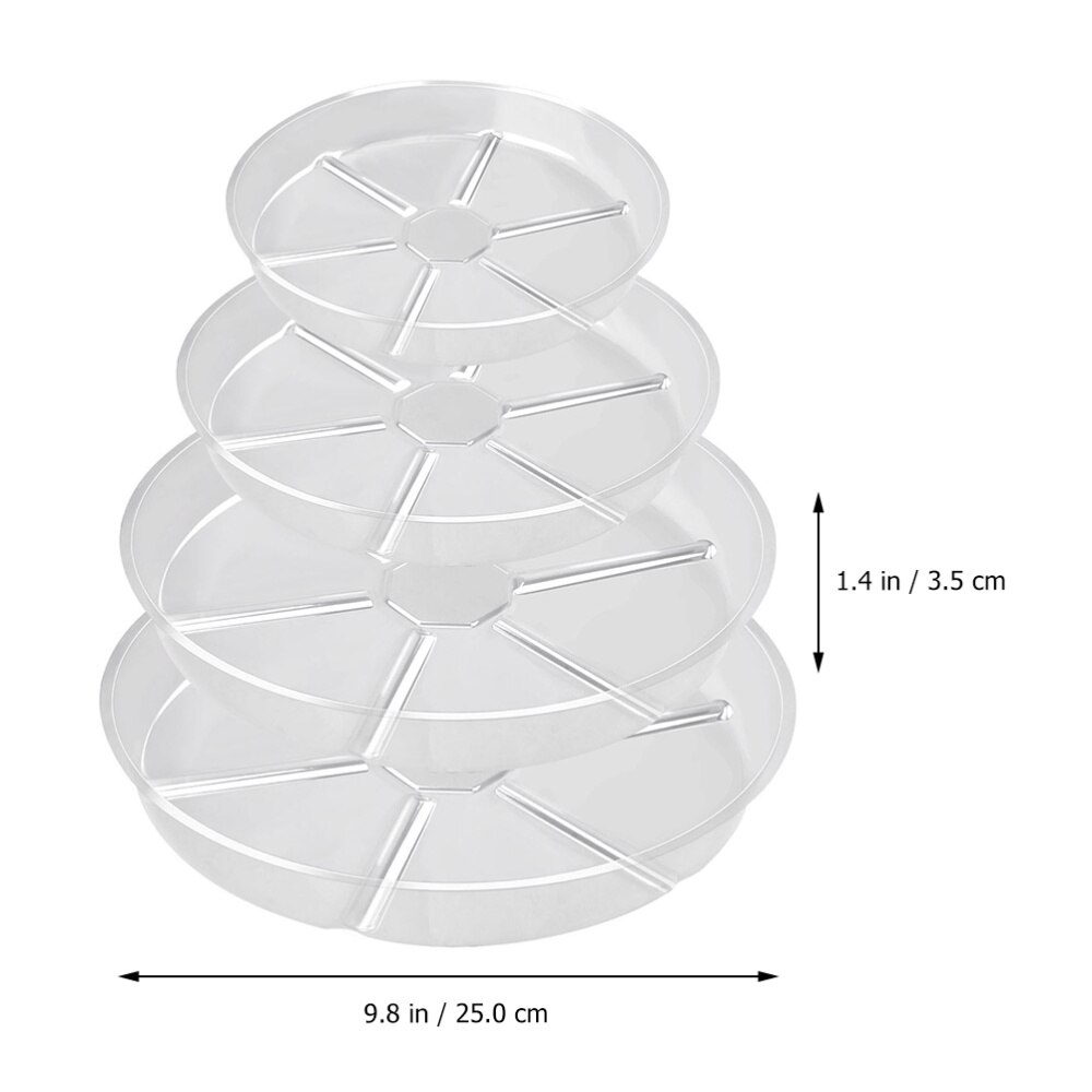 8pcs Indoor Outdoor Garden Flower Pot Plant Saucers Water Tray Base