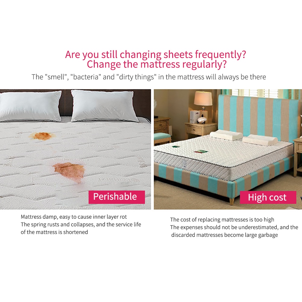 Diepe hoeslaken met extra zachte, ademende matrashoes met waterdichte coating voor de slaapkamer