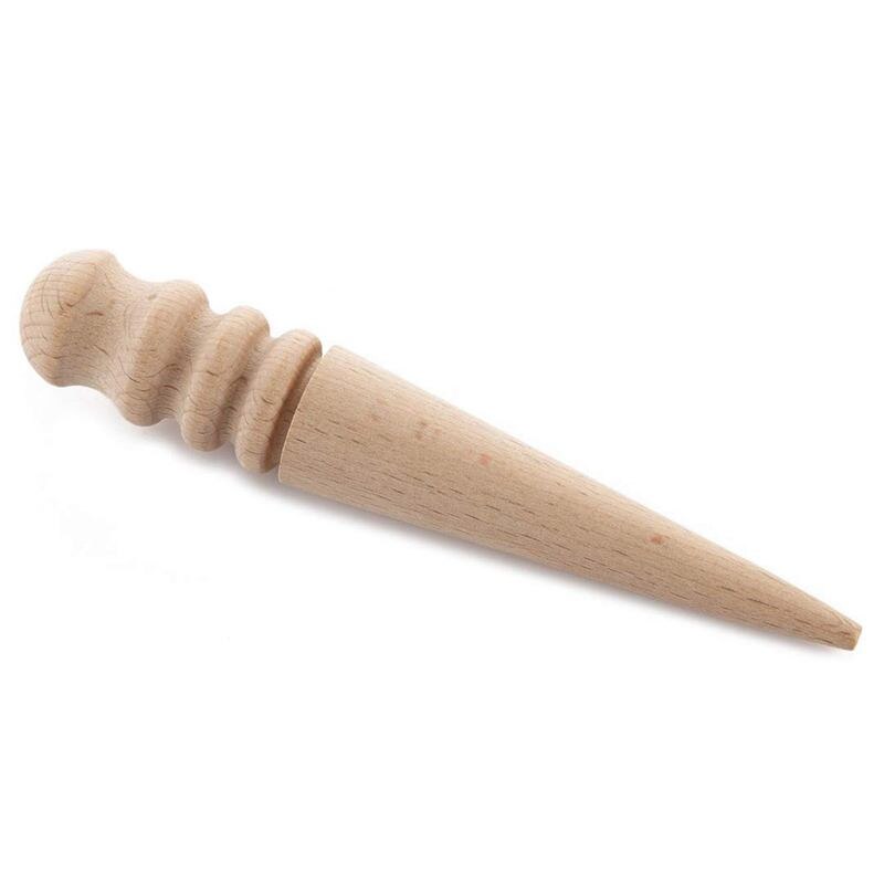 Multi-size houtslicker  (10 stuks) leer lederbewerking massief hout rond polijsten