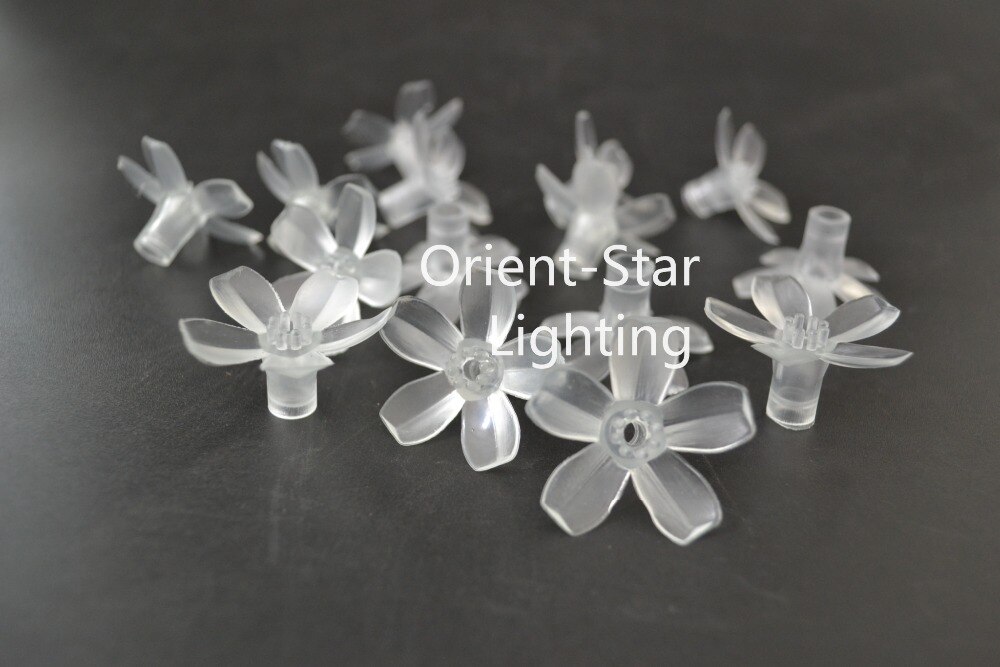 100PCs/ Lot Made Cherry Tree Use 34*18mm Soft Transpent PVC Cherry Flower Head suitable for 5MM LED