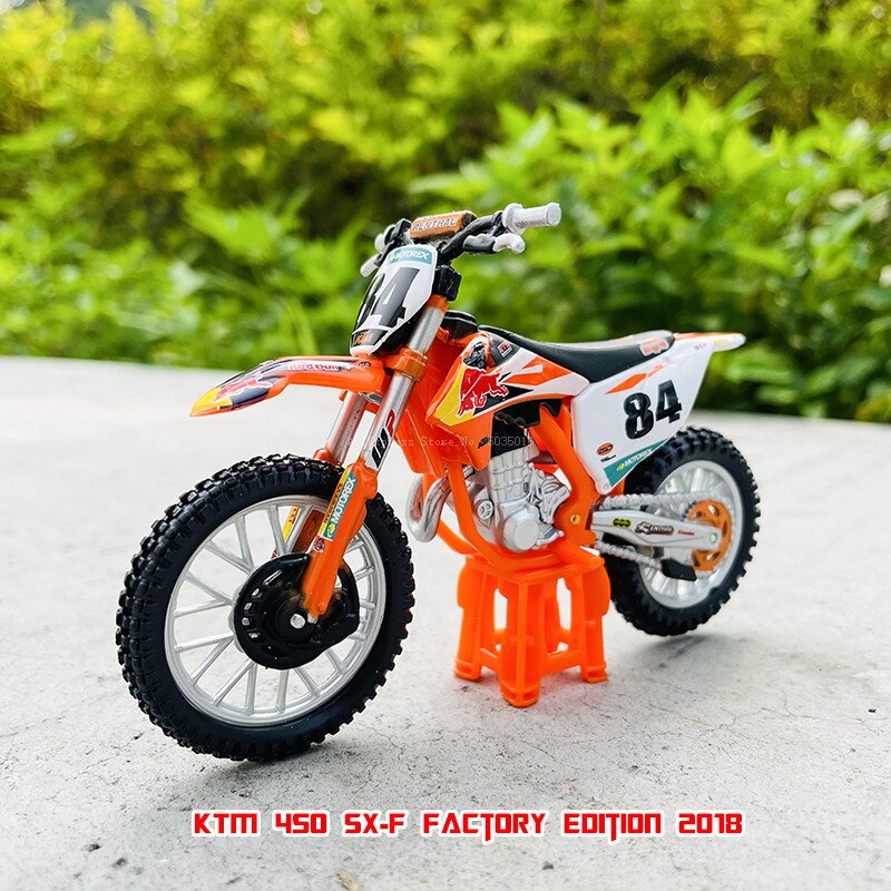 Bburago 1:18 KTM-450 SX-F Factory Edition Static Die Cast Vehicles Collectible Motorcycle Model Toys