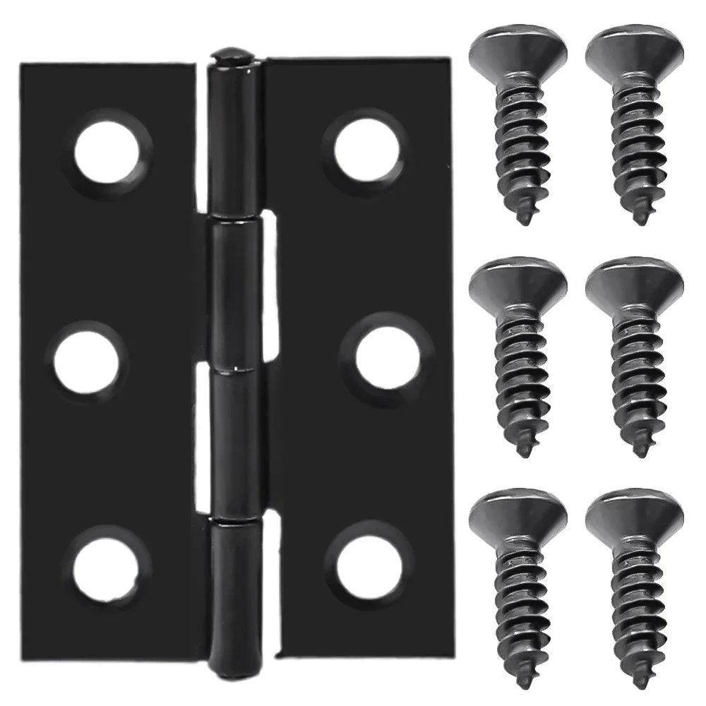 Bisagras de puerta plegables de acero inoxidable de 2 pulgadas con tornillos, puertas de gabinete, ventanas, caja de madera, bisagra plana, herrajes para muebles del hogar