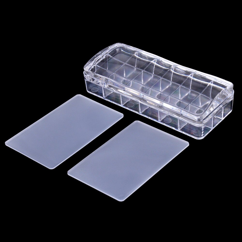 Biutee 12.5*5.5 cm Big Size Clear Jelly Nail Stamper Rechthoekige Siliconen Soft Nail Art Stamper & 2 Schrapers stempelen Tool