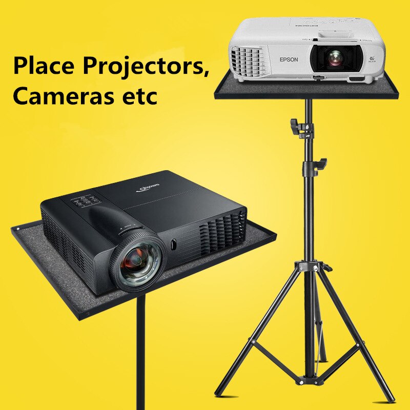Portable Metal Tray Bracket Projector Tripod Stand Mount Projectors Monitors Laptops Holder Mount For Speaker DVD Player Support