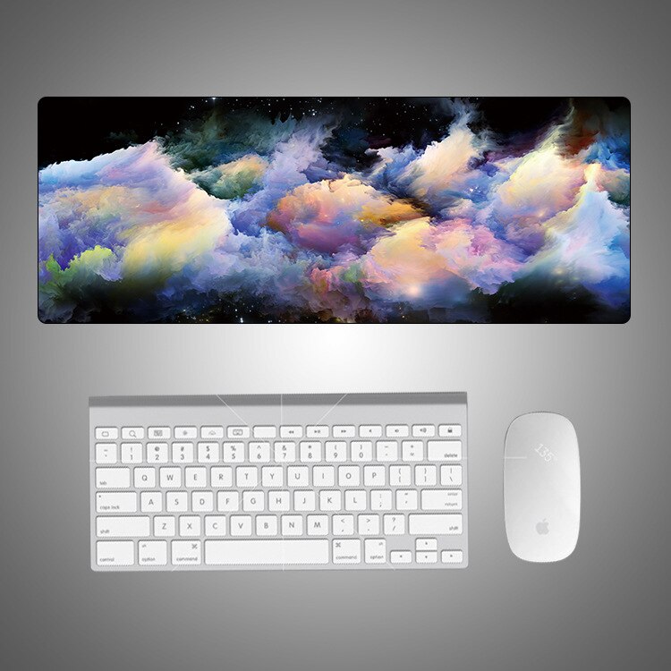 Starry Sky Large Writing Desk Mats Laptop Mouse Mat Mouse Pad Cute Mouse Pad Gaming Deskpad for Office Home Gamer 80x30: 4-800x300x2mm