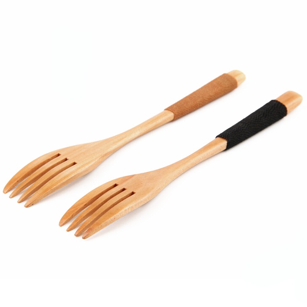 1 pcs Westerse servies Hout Vorken Dessert Fruit Serveren Kinderen Voedsel Gebruiksvoorwerp Dinnerfork Bestek Voor Keuken