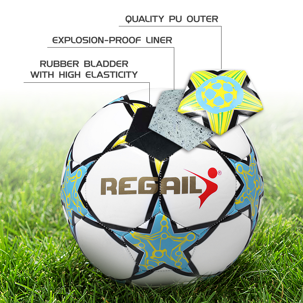 Football Soccer Ball Size 5 Explosion-proof Soccer Ball Youth and Adults Training Competition Soccer Inflatable