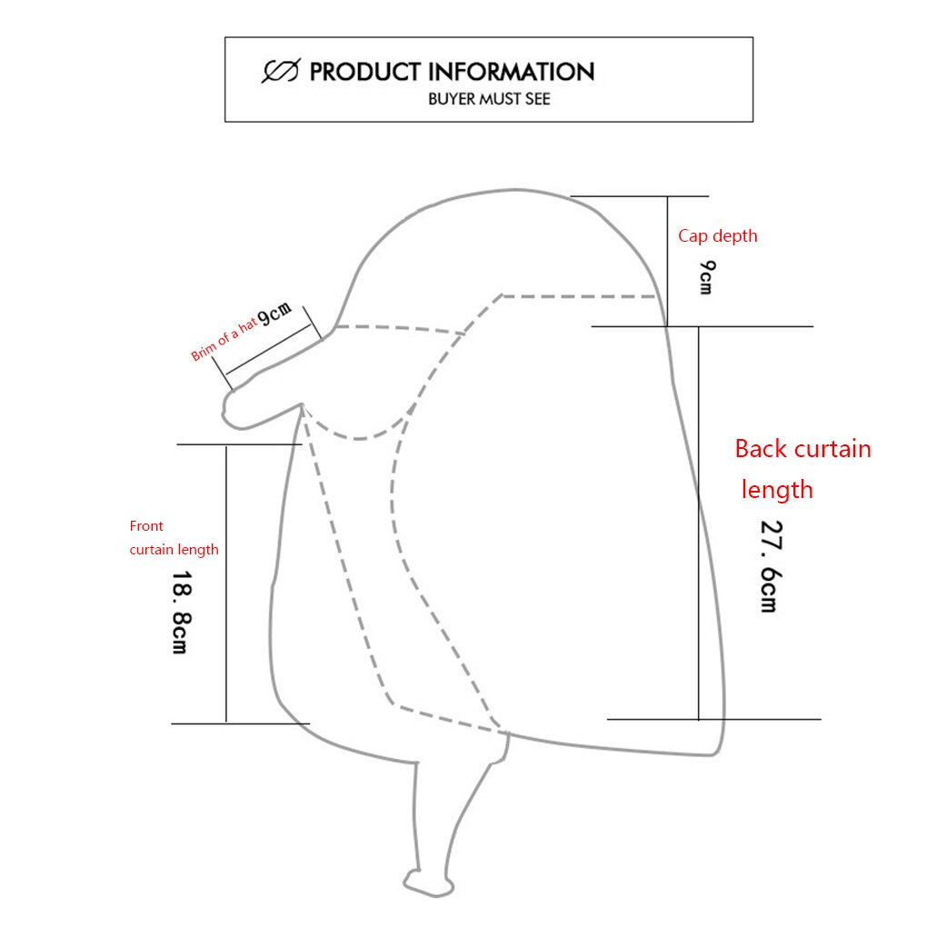 A0NIJIE Outdoor Sun Hat UV Protection Ear Flap Neck Cover Fishing Hunting Hiking Cap Unisex Leisure Hat