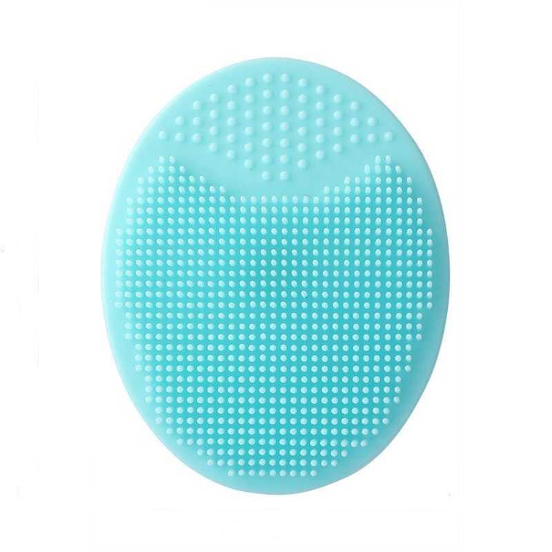 Silicone Small Octopus Facial Cleansing Brushes Face Deep Cleaning Washing Brush Massage Beauty Instrument Clean Pores/Exfoliate: Oval Blue
