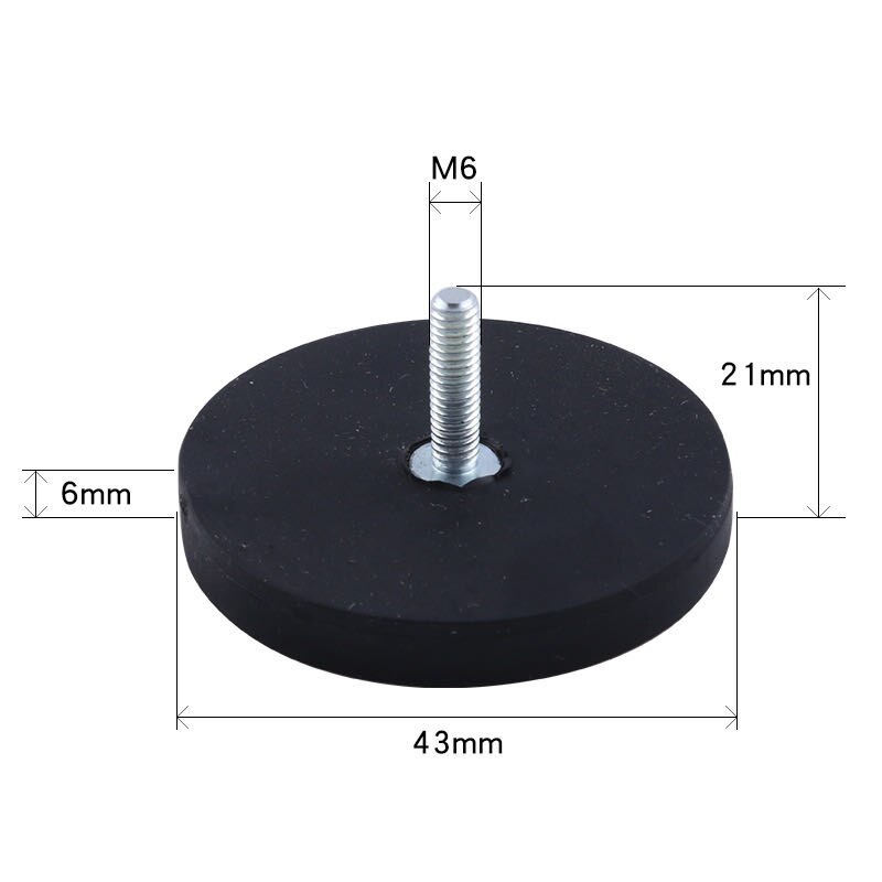 66mm Magnetic Base Mounting Bracket Lamp Holder LED Work Light Bar Magnet Sucker Strong Neodymium Magnetic Materials: 43mm 2pcs
