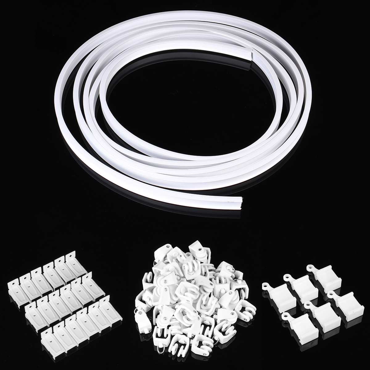 6M Flexible Ceiling Curtain Track Bendable Window Rod Rail Straight Curve Shower Curtain Decorative Accessories Home Decor