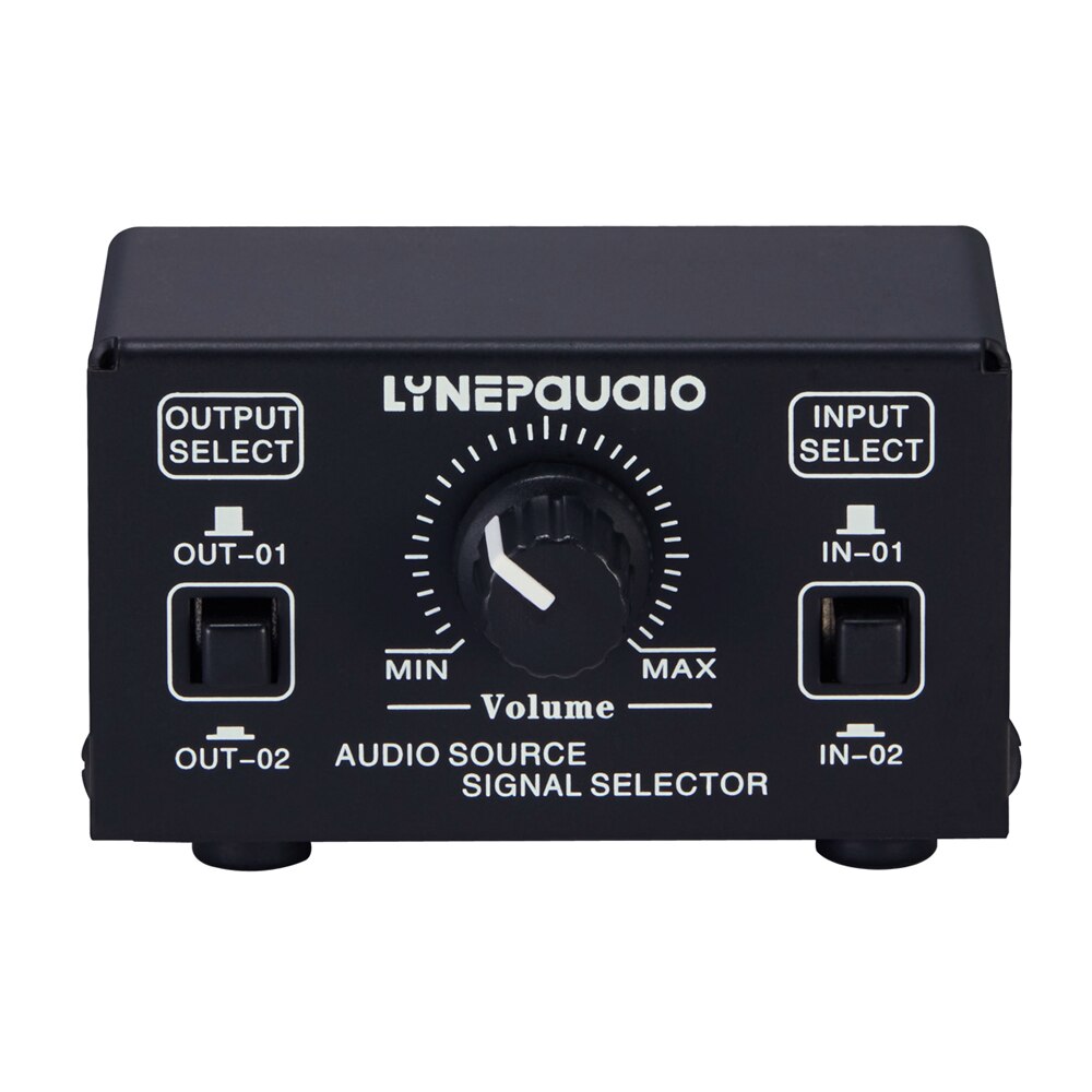 2 in 2 out speaker switcher, 2 in 1 out audio source signal selection switcher, headphone switcher with volume adjustment