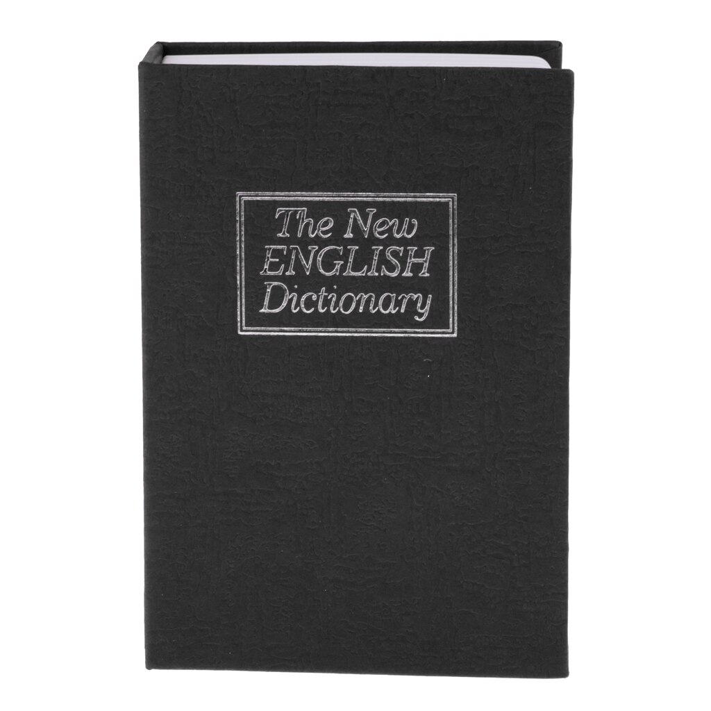 Book Safe with Combination Lock -Home Dictionary Diversion Metal Safe Lock Box: Black