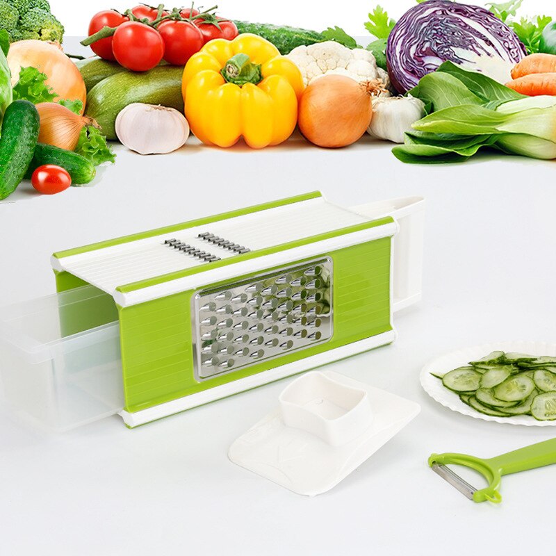 Multi-Functional Grater Potato Carrot Kutter Kitchen Cutter Square Sutter Kitchen Essential Tool Protect Fingers Convenience