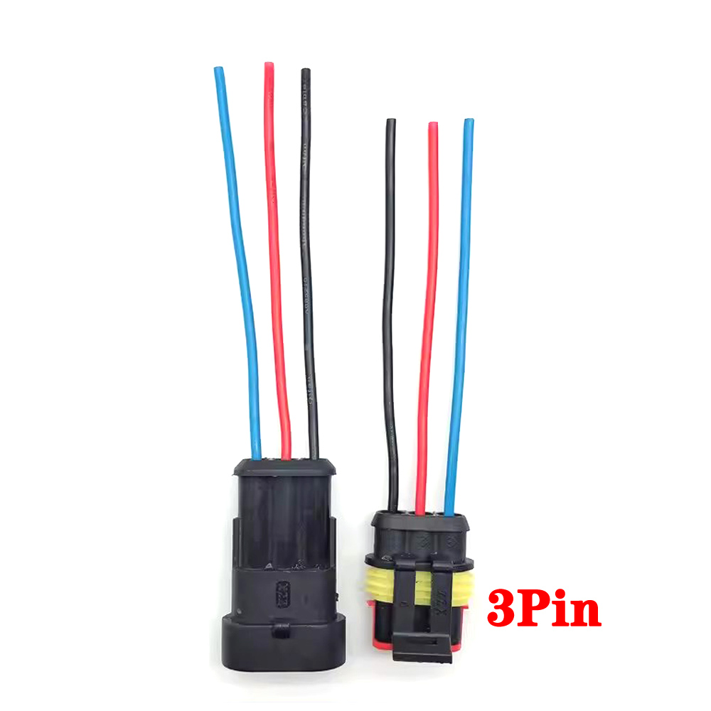 1 Satz 1-polig 2-polig 3-polig 4p 5p 6-poliger Autos tarter Stecker Buchse Docking versiegelter Stecker Kfz-Motor- Kabelbaum stecker Stecker: Orange