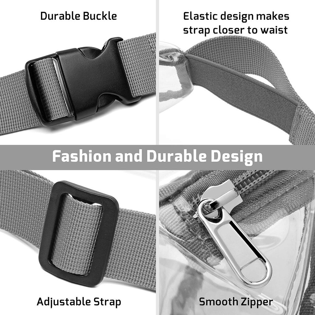 Klare Packung Für frauen Männer Wasserdicht Taille Tasche Nette Streetwear Geldbörse Transparente Beutel Verstellbaren Gürtel Taschen # Y5