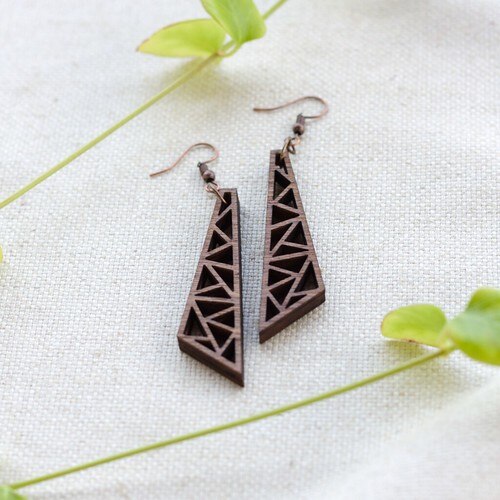 Yoga Triangle Earrings - Minimalist Geometric Studs