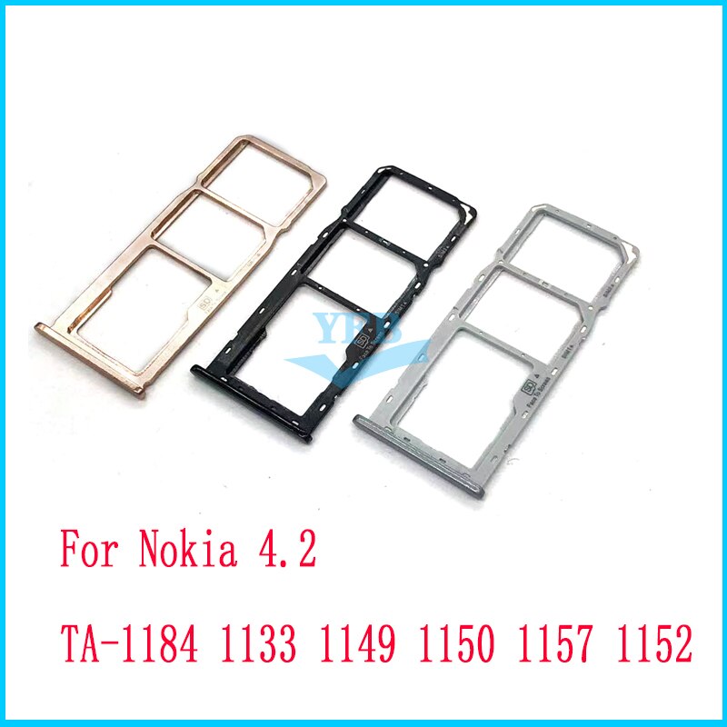 Sim Kaart Lade Houder Voor Nokia 4.2 5.3 5.4 Sd Memory Reader Socket Adapter Vervangende Onderdelen: 4.2 silver