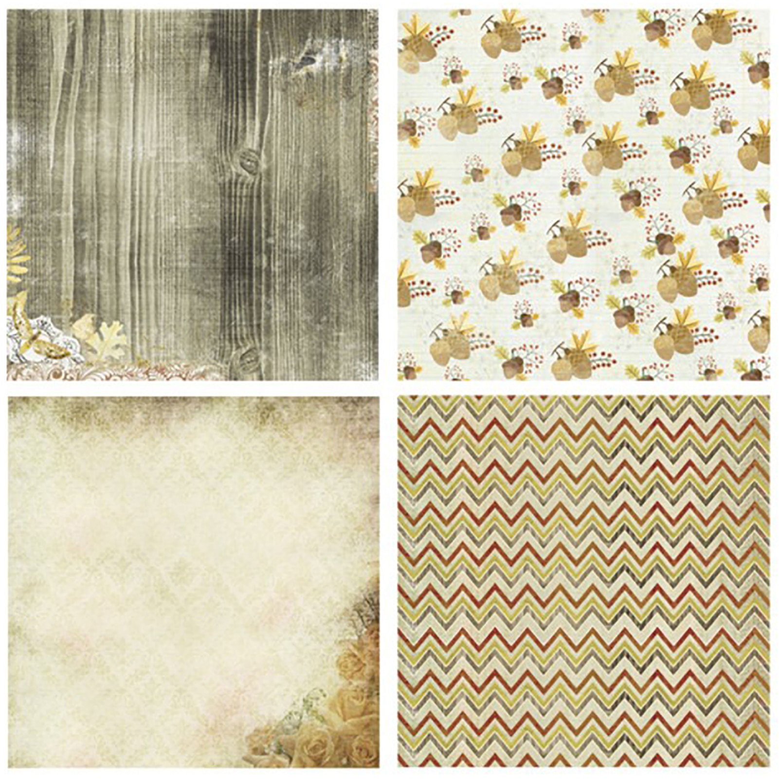 24 láminas de 6 "x 6" otoño "álbum de recortes de papel de fondo artístico tarjetas de papel para álbum de recortes Diy artesanía